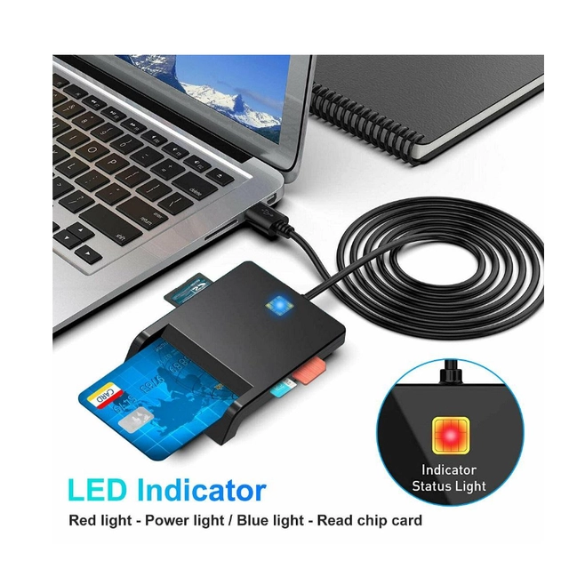 LECTO DNI ELECTRÓNICO 3.0 - 4 EN 1 (DNI,TARJETA DE CRÉDITO, SD, MICRO SD, CHIP 4G) - Imagen 2