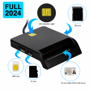 LECTO DNI ELECTRÓNICO 3.0 - 4 EN 1 (DNI,TARJETA DE CRÉDITO, SD, MICRO SD, CHIP 4G)
