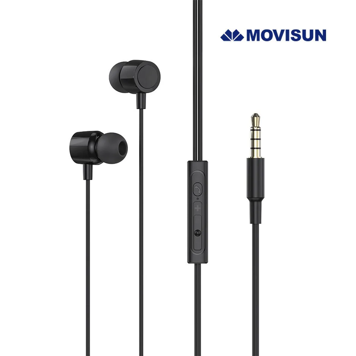 MOVISUN AUDÍFONO IN EAR HANDSFREE CON MICRÓFONO CHACHA B2 NEGRO - Imagen 3